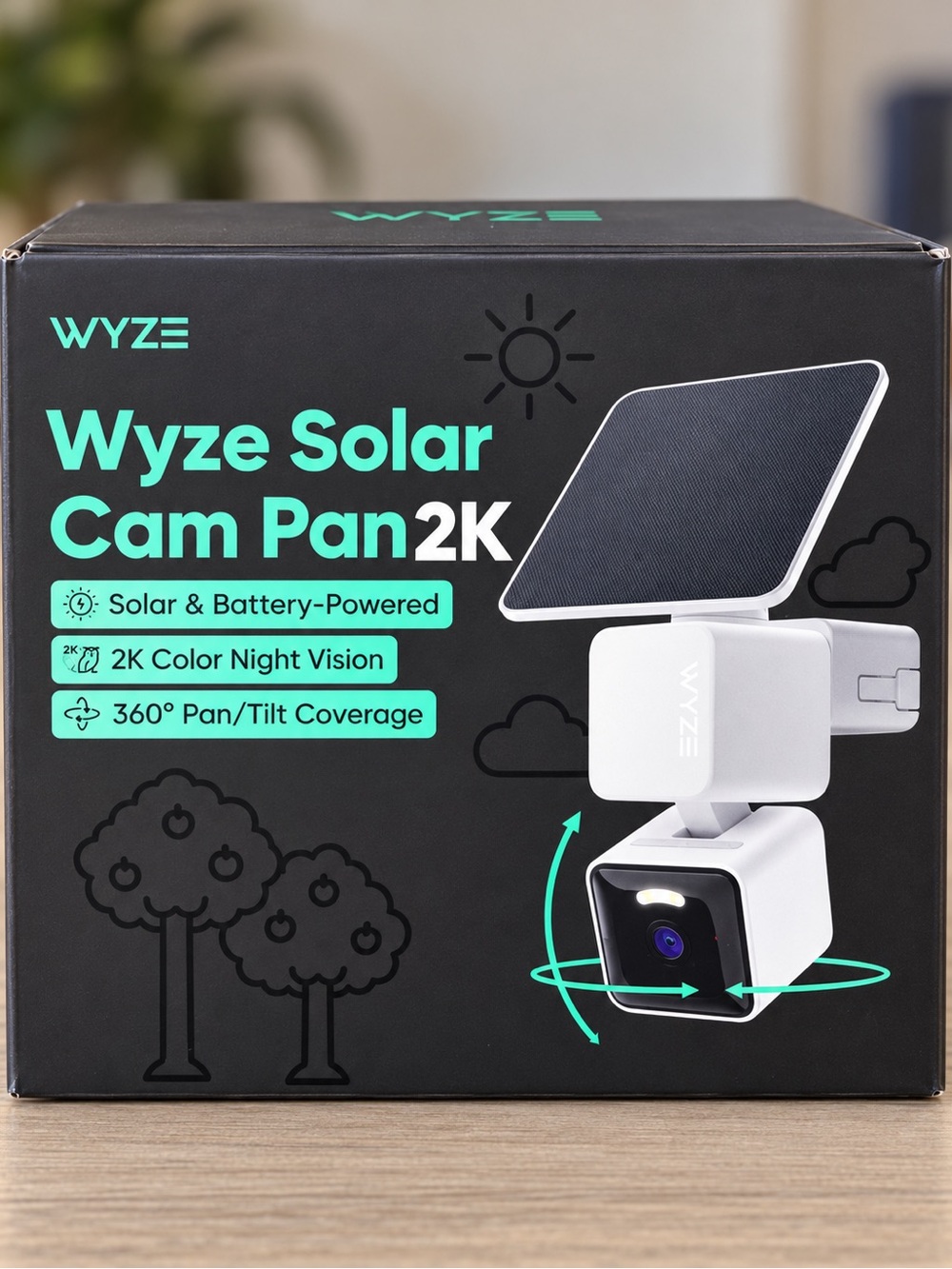 Wyze Solar Cam Pan 2K Outdoor Security Camera + Solar Panel NEW SEALED